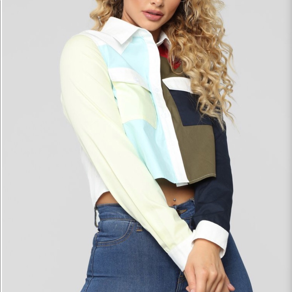 Colorblock longsleeve shirt